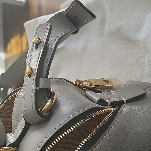 COPY - Chloe Daria Small handbag in Gray leather - Picture 15 of 16